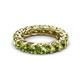 3 - Lucida 4.00 mm Round Peridot U Prong Eternity Band 