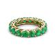 3 - Lucida 4.00 mm Round Emerald U Prong Eternity Band 