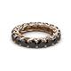 3 - Lucida 4.00 mm Round Black Diamond U Prong Eternity Band 