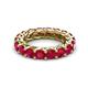 3 - Lucida 4.00 mm Round Ruby U Prong Eternity Band 