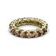 3 - Lucida 4.00 mm Round Smoky Quartz U Prong Eternity Band 