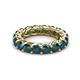 3 - Lucida 4.00 mm Round London Blue Topaz U Prong Eternity Band 