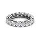 3 - Lucida 4.00 mm Round White Sapphire U Prong Eternity Band 