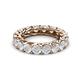 3 - Lucida 4.00 mm Round White Sapphire U Prong Eternity Band 