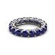 3 - Lucida 4.00 mm Round Blue Sapphire U Prong Eternity Band 