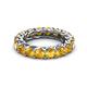 3 - Lucida 4.00 mm Round Citrine U Prong Eternity Band 