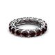 3 - Lucida 4.00 mm Round Red Garnet U Prong Eternity Band 