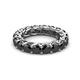 3 - Lucida 4.00 mm Round Black Diamond U Prong Eternity Band 