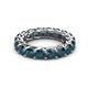 3 - Lucida 4.00 mm Round London Blue Topaz U Prong Eternity Band 
