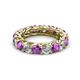 2 - Lucida 4.00 mm Amethyst and Diamond Eternity Band 