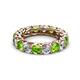2 - Lucida 4.00 mm Peridot and Diamond Eternity Band 
