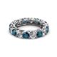 2 - Lucida 4.00 mm Blue and White Diamond Eternity Band 