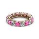 2 - Lucida 4.00 mm Pink Sapphire and Diamond Eternity Band 