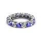 2 - Lucida 4.00 mm Tanzanite and Diamond Eternity Band 