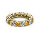 2 - Lucida 4.00 mm Citrine and Diamond Eternity Band 