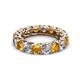 2 - Lucida 4.00 mm Citrine and Diamond Eternity Band 