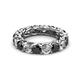 2 - Lucida 4.00 mm Black and White Diamond Eternity Band 