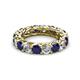 2 - Lucida 4.00 mm Blue Sapphire and Diamond Eternity Band 