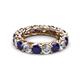 2 - Lucida 4.00 mm Blue Sapphire and Diamond Eternity Band 
