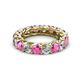 2 - Lucida 4.00 mm Pink Sapphire and Diamond Eternity Band 