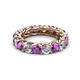 2 - Lucida 4.00 mm Amethyst and Diamond Eternity Band 