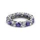 2 - Lucida 4.00 mm Iolite and Diamond Eternity Band 