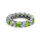 2 - Lucida 4.00 mm Peridot and Diamond Eternity Band 