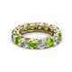 2 - Lucida 4.00 mm Peridot and Diamond Eternity Band 