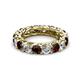 2 - Lucida 4.00 mm Red Garnet and Diamond Eternity Band 