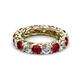 2 - Lucida 4.00 mm Ruby and Diamond Eternity Band 