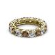 2 - Lucida 4.00 mm Smoky Quartz and Diamond Eternity Band 