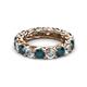 2 - Lucida 4.00 mm London Blue Topaz and Diamond Eternity Band 
