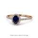 1 - Marnie Desire Oval Cut Blue Sapphire and Diamond Halo Engagement Ring 