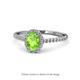 1 - Marnie Desire Oval Cut Peridot and Diamond Halo Engagement Ring 