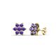 1 - Amora Iolite Flower Earrings 