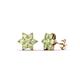 1 - Amora Peridot Flower Earrings 