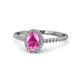 1 - Marnie Desire Pink Sapphire and Diamond Halo Engagement Ring 