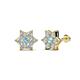 1 - Amora Aquamarine and Diamond Flower Earrings 