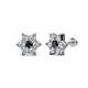 1 - Amora Black and White Diamond Flower Earrings 