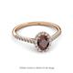 2 - Marnie Desire Oval Cut Red Garnet and Diamond Halo Engagement Ring 
