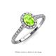 3 - Marnie Desire Oval Cut Peridot and Diamond Halo Engagement Ring 