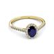 3 - Marnie Desire Blue Sapphire and Diamond Halo Engagement Ring 