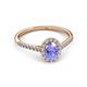 3 - Marnie Desire Tanzanite and Diamond Halo Engagement Ring 