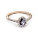 3 - Marnie Desire Iolite and Diamond Halo Engagement Ring 