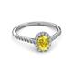 3 - Marnie Desire Yellow Sapphire and Diamond Halo Engagement Ring 