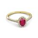 3 - Marnie Desire Ruby and Diamond Halo Engagement Ring 