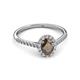 3 - Marnie Desire Smoky Quartz and Diamond Halo Engagement Ring 