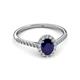 3 - Marnie Desire Blue Sapphire and Diamond Halo Engagement Ring 