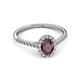 3 - Marnie Desire Red Garnet and Diamond Halo Engagement Ring 