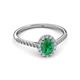 3 - Marnie Desire Emerald and Diamond Halo Engagement Ring 